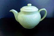 Beautiful Subtle and Tactile Relief-Patterned Teapot by Keele Street Pottery in Mint Green