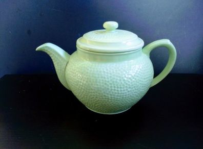 Beautiful Subtle and Tactile Relief-Patterned Teapot by Keele Street Pottery in Mint Green