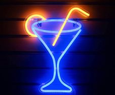 Cocktail Glass Neon Signs Led Neon Sign (17 inch x 13 inch)