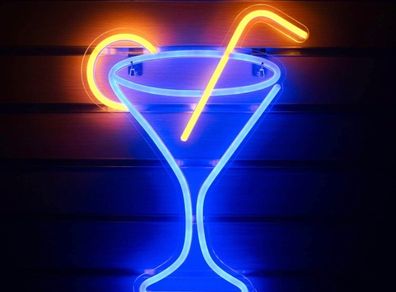 Cocktail Glass Neon Signs Led Neon Sign (17 inch x 13 inch)
