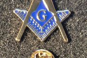 Masonic lapel badge, pin back badge.