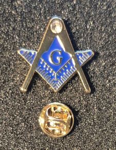 Masonic lapel badge, pin back badge.