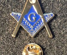Masonic lapel badge, pin back badge.