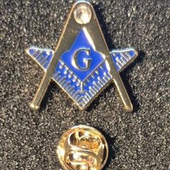 Masonic lapel badge, pin back badge.