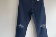 Boohoo Plus Ripped blue mom jeans plus size - New