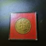 Vintage CITY OF LONDON Solid Bronze Coin 1.5"D in Original Red Holder Image 2