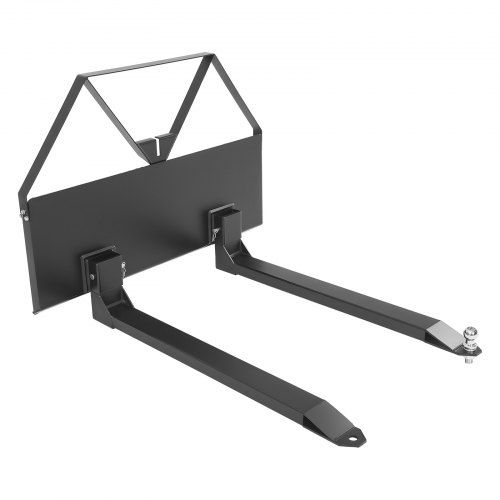 Skid Steer Pallet Forks, 1179 kg Rated Capacity, Pallet Fork Frame Attachment with 122 cm Pallet Forks Blades, 47.6 mm Ball Hitch Receiver