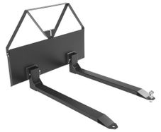 Skid Steer Pallet Forks, 1179 kg Rated Capacity, Pallet Fork Frame Attachment with 122 cm Pallet Forks Blades, 47.6 mm Ball Hitch Receiver