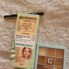 Garnier BB cream in light ,eyeshadow pallette plus eyeliner