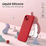 Liquid Silicone Case For Apple iPhone 14 Plus Luxury Thin Phone Cover Red Image 2