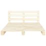 Pallet Bed Frame Solid Pine Wood 200x200 cm Image 3