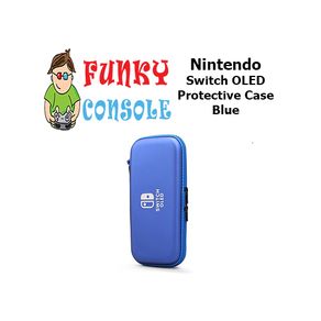 Nintendo Switch OLED Console EVA Hard Protective Case Zip Cover Carry Bag Pouch Blue