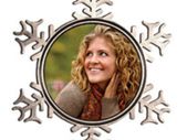 Personalised Snowflake Christmas Ornament - Pewter with your photos