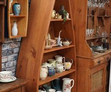 Boat-Shaped Display Shelving Unit