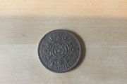 British Two Shilling coin 1966