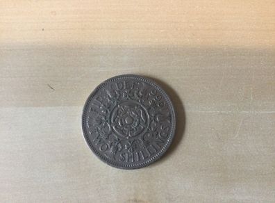British Two Shilling coin 1966