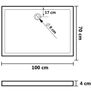 Shower Base Tray with Dots White 70x100x4 cm ABS Image 7