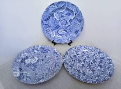 Spode "Blue Room" Collection  Plates: Valencia, Sunflower,  Primula