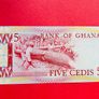 GHANA  5 CEDIS   1980  Pick  19b Uncirculated Image 2