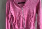 Velur pink hoodie j size m