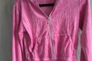 Velur pink hoodie j size m