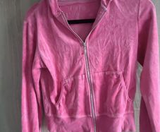 Velur pink hoodie j size m