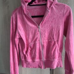 Velur pink hoodie j size m