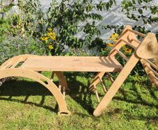 Montessori Piklar Triangle plus Arch and Bridge/Slide/Climber - Wooden
