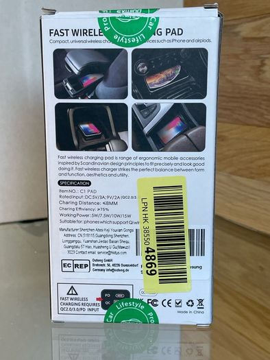 Polmxs fast wireless charging pad
