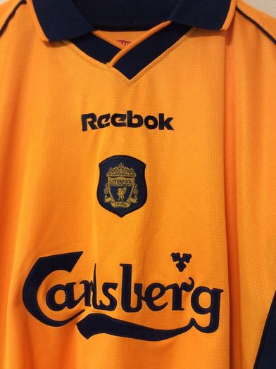 Liverpool Jersey. Official Reebok Mens Away Jersey. Season 2000/2001. True Vintage From The Time. Not A Modern Day Remake.