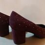 SOFFICE SOGNO 9670 Camoscio Vino woman Italian leather stud shoe bordeaux  size 7 UK SALE Image 5