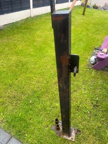 Steel gate post