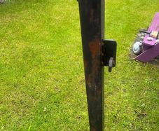 Steel gate post