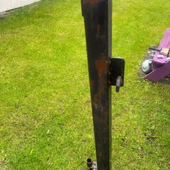 Steel gate post