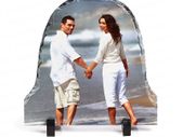 Personalised Photo Slate Door shape, size 20 x 20cm. Photo Rock Slate home decor memorial keepsake slate