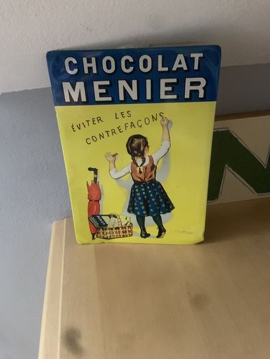 Chocolate menier small metal sign