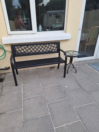 Garden Bench and Side Table