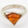 Sterling Silver And Natural Baltic Cognac Amber Ring Image 3