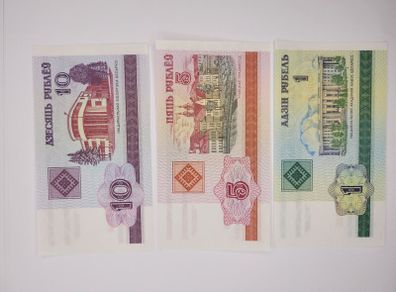 Belarus 2000, 3 Notes Unc