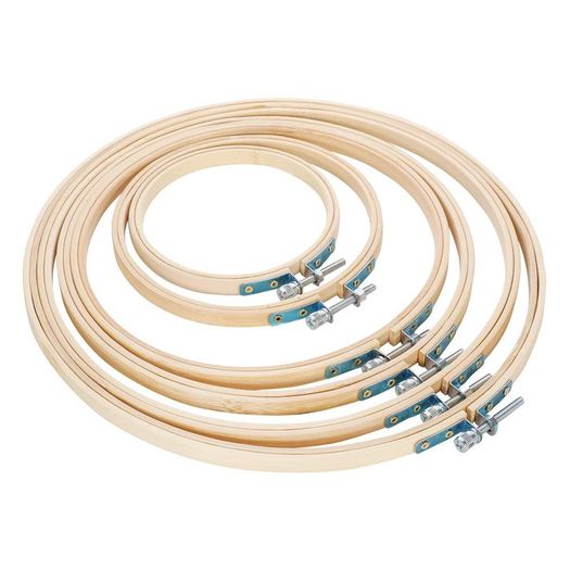 Brand New wood Embroidery Hoop in different Size. Set of 6