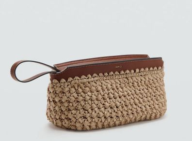 Mango Straw Woven Clutch Bag