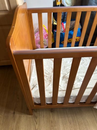 wooden cot