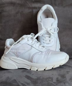 Liviana Conti leather and fabric trainers