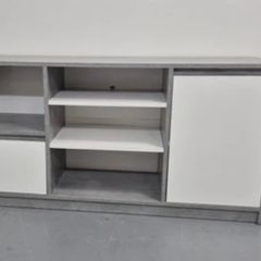 white/grey cabinet
