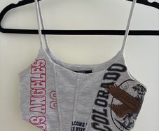Grey crop top primark