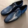 Genuine Stingray Leather Shoes  Navy Blue Image 5