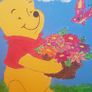 Hand painted  Nursery Picture. Winnie the Pooh and Eeyore Image 3
