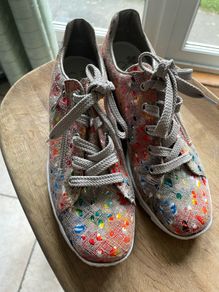 Rieker Ladies Wedge floral runners UK5