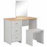 Dressing Table with Mirror and Stool Grey 104x45x131 cm Image 5