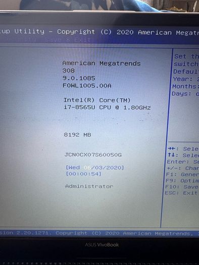ASUs i7 8gen laptop